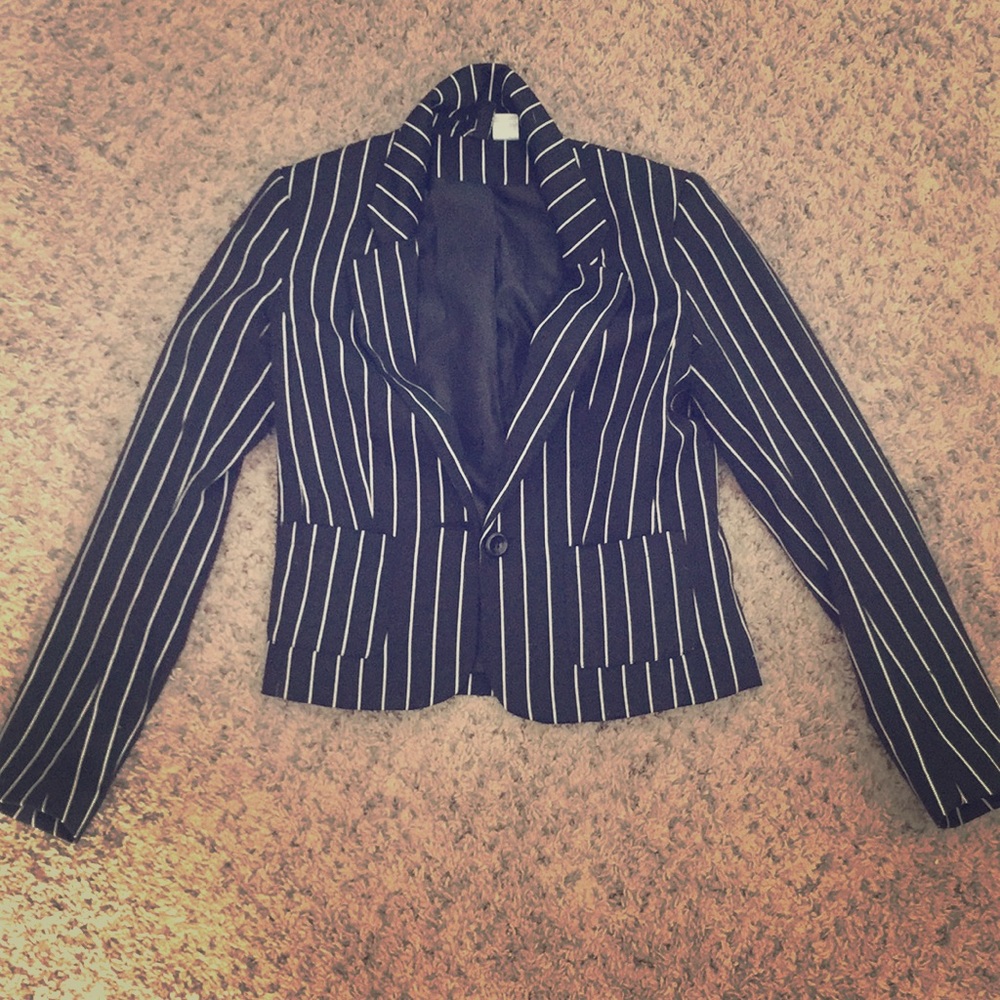 H&M Black pinstripe blazer